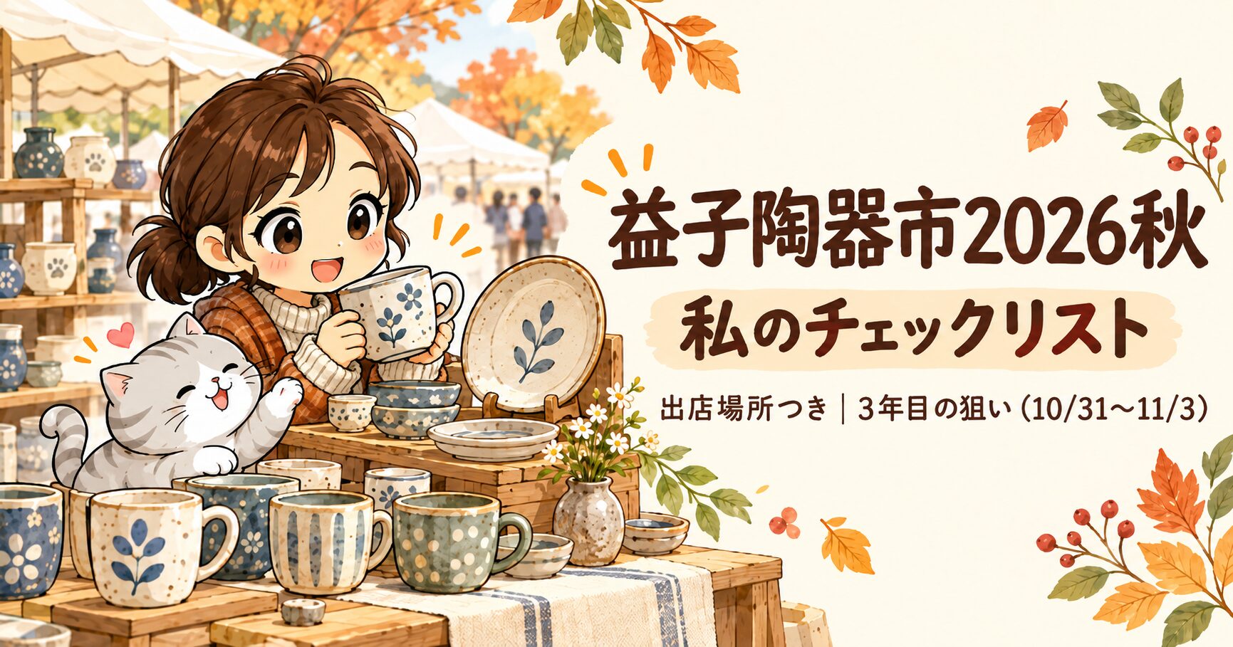 益子陶器市2026秋 私のチェックリスト（出店場所つき・3年目の狙い）